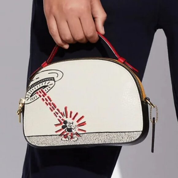 COLLECTIBLE Coach Mickey Mouse X Keith Haring Serena Satchel - Picture 2 of 10